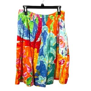 💙Lauren Ralph Lauren Colorful Floral Women's Skirt